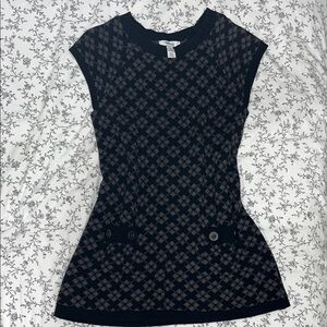 Style & Co. Black and Gray Diamond Pattern Sweater